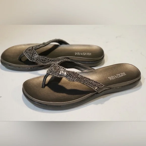 Kenneth Cole Reaction Glamathon Flat Sandals - Picture 2 of 2